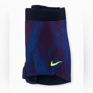 Nike Dri-Fit Textured Athletic Shorts Women’s Large Black Multicolor Neon Swoosh
